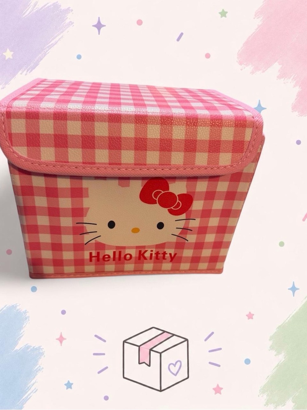 Hello Kitty Pink Gingham Storage Box